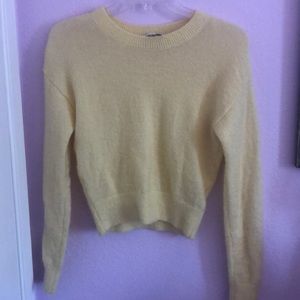 & Other Stories Cropped Yellow Sweater